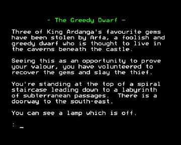 Greedy Dwarf (1984)(Kindersley, Dorling)[h TSTH] screen shot game playing